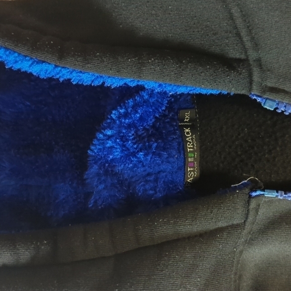 Fast Track zip Beach Style LA warm fleece black full zip up hoodie. Sz XXL - Picture 4 of 9